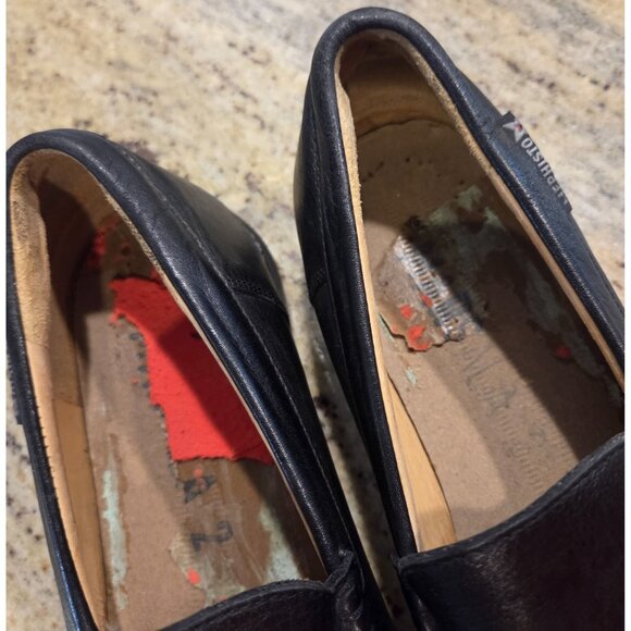 Mephisto Algoras Men’s Sz 9 Black Leather Driving Loafer Moc Toe Shoes *READ* main image 5